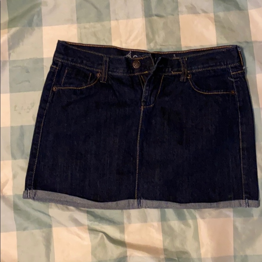 3/$10 Denim dark wash mini Skirt